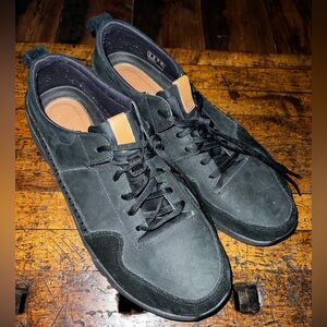 Clarks Mens Black Suede Shoes Size 12